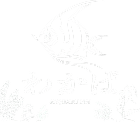 水槽屋アクアリウムわかばロゴ白